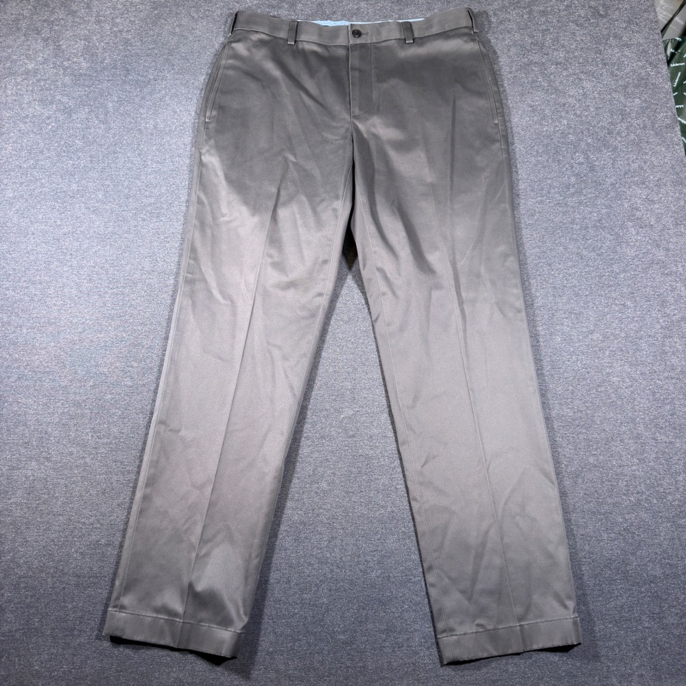Brooks Brothers Chino Pants Mens 34x32 Gray Clark Advantage Lightweight Cotton